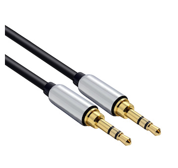 Solight SSA1101 JACK audio kabel, JACK 3,5mm konektor - JACK 3,5mm konektor, stereo, blistr, 1m