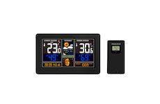 Solight TE81WIFI meteostanice, aplikace Smart Life, extra velký barevný LCD, teplota, vlhkost, tlak, USB nabíjení, černá