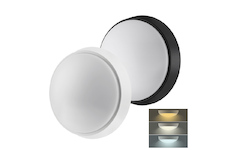 Solight WO778 LED venkovní osvětlení s nastavitelnou CCT, 12W, 900lm, 22cm, 2v1 - bílý a černý kryt