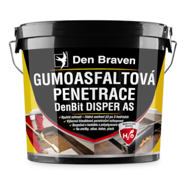 DEBBEX by Den Braven 11007BI DenBit DISPER AS - Gumoasfaltová penetrace 5 kg kbelík tmavě hnědá (po vyzrání černá)