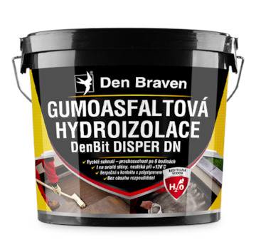 DEBBEX by Den Braven 11008BI DenBit DISPER DN - Gumoasfaltová hydroizolace 5 kg kbelík černá