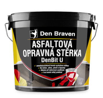 DEBBEX by Den Braven 11011BI DenBit U - Asfaltová opravná stěrka 10 kg kbelík černá