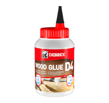 DEBBEX by Den Braven 50252FF Polyuretanové lepidlo na dřevo D4 500 g dóza medově hnědá