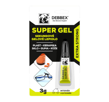 DEBBEX by Den Braven 50711DBX Sekundové gelové lepidlo SUPER GEL 3 g tubička transparentní