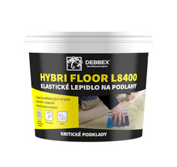 DEBBEX by Den Braven 51209HF Elastické lepidlo na podlahy HYBRI FLOOR L8400 5 kg kbelík světle hnědá