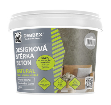 DEBBEX by Den Braven 57130Q Designová stěrka BETON NATURAL 5 kg kbelík slonová kost