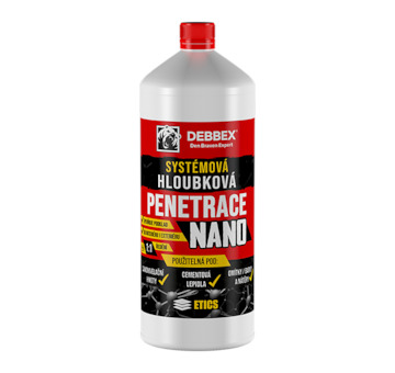 DEBBEX by Den Braven 57450Q Systémová hloubková penetrace NANO 1 l láhev transparentní