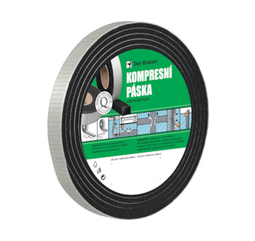 DEBBEX by Den Braven B8570BD Kompresní páska 10 mm × 3 - 15 mm, délka 12 m 12 m