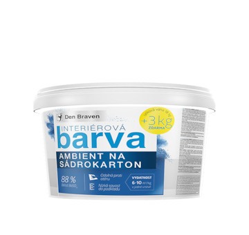 DEBBEX by Den Braven T144N Interiérová barva AMBIENT na sádrokarton 18 kg kbelík 15 + 3 kg bílá - bělost min. 88%