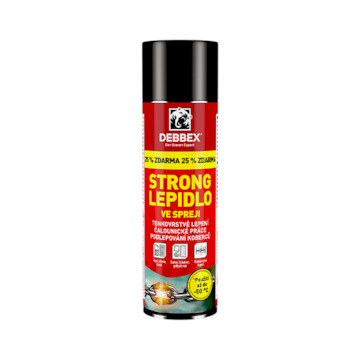 DEBBEX by Den Braven TA21000 STRONG Lepidlo ve spreji 500 ml aerosolový sprej 400 + 100 ml nažloutlá
