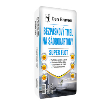 Den Braven 00412GY Bezpáskový tmel na sádrokartony SUPER FLOT 5 kg pytel bílá