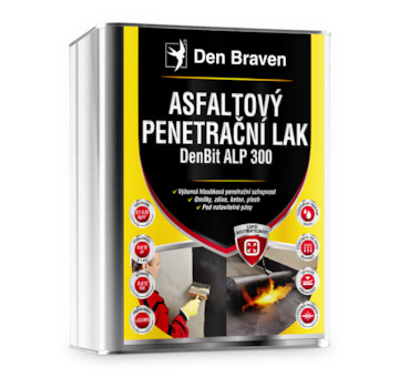Den Braven 10990BI Asfaltový penetrační lak DenBit ALP 300 9 kg plechový kanystr