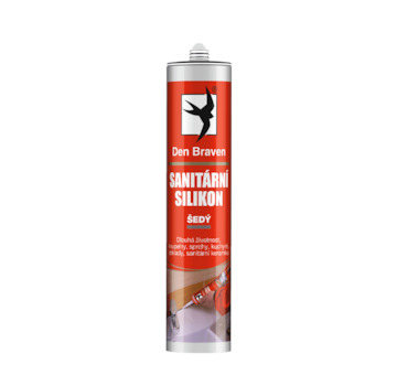 Den Braven 30213RL Sanitární silikon 280 ml kartuše šedá