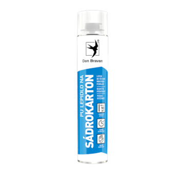 Den Braven 40221SD PU Lepidlo na sádrokarton 750 ml pistolová dóza žlutá