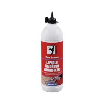 Den Braven 50232FF Lepidlo na dřevo WOODFIX D3 750 g dóza bílá, po vytvrzení transparentní