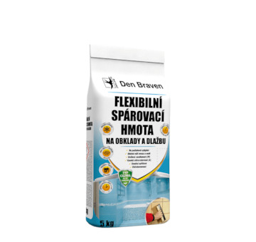 Den Braven 57205Q Flexibilní spárovací hmota na obklady a dlažbu 5 kg pytel šedá