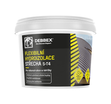 Den Braven CH00353 Flexibilní hydroizolace STŘECHA S-T4 12 kg kbelík černá