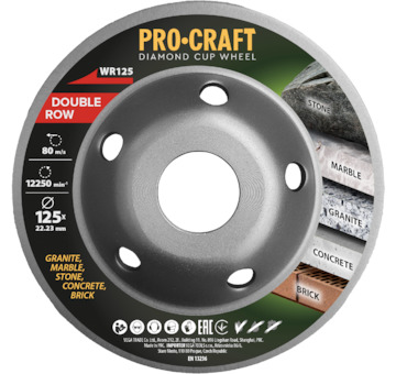 Diamantový brusný kotouč (hrncový) Procraft WR125 Double Row | WR125