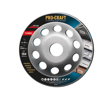 Diamantový brusný kotouč (hrncový) Procraft WT150 Turbo | WT150
