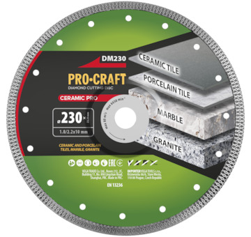Diamantový řezný kotouč Ceramic PRO Procraft DM230 | DM230