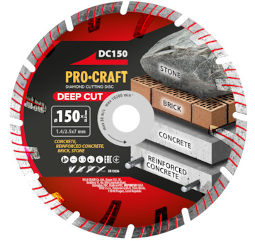 Diamantový řezný kotouč Deep Cut Procraft DC150 | DC150