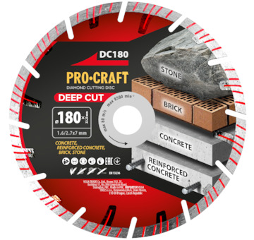 Diamantový řezný kotouč Deep Cut Procraft DC180 | DC180