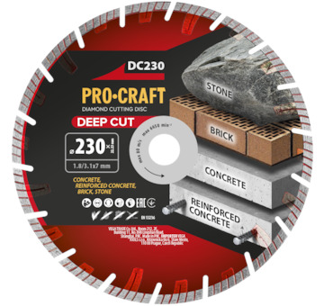 Diamantový řezný kotouč Deep Cut Procraft DC230 | DC230