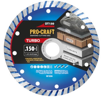 Diamantový řezný kotouč Turbo Procraft DT150 | DT150
