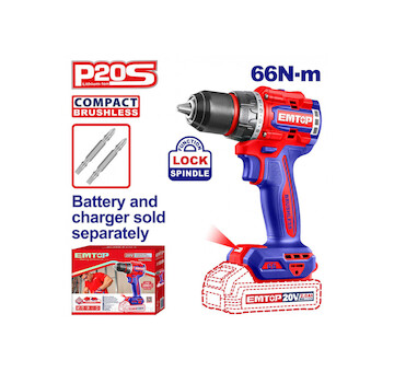 Emtop ECDL206681 Aku vrtací šroubovák 20V 66Nm solo