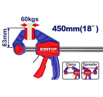 Emtop ECLPQ60301 Svěrka rychloupínací 63x450 mm