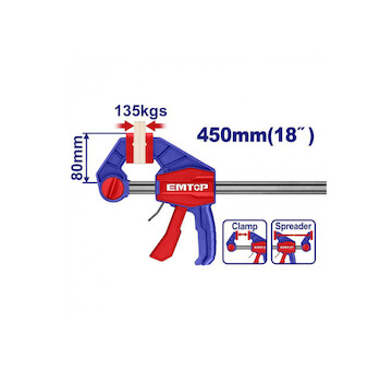 Emtop ECLPQ80181 Svěrka rychloupínací 80x450 mm