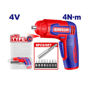 Emtop ECSR0458 Aku šroubovák 4V 4Nm