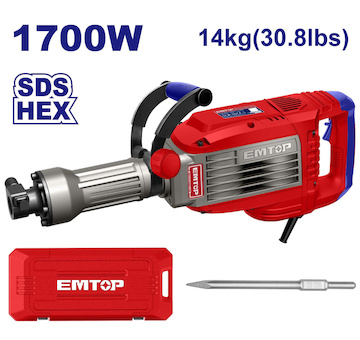 Emtop EDBRH1703 Bourací kladivo 1700W 50J SDS Hex