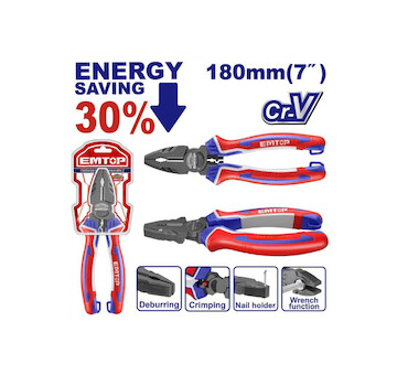 Emtop EPLRC0721 Kleště kombinované 180 mm (úspora síly 30%)