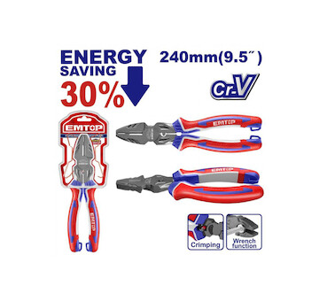 Emtop EPLRC0921 Kleště kombinované 240 mm (úspora síly 30%)