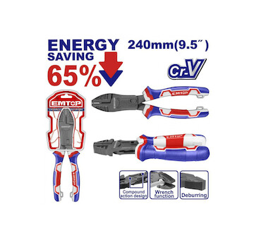 Emtop EPLRCC0951 Kleště kombinované převodové 240 mm (úspora síly 65%)