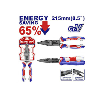 Emtop EPLRCL0851 Kleště půlkulaté převodové přímé 215 mm (úspora síly 65%)