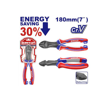 Emtop EPLRHD0721 Kleště štípací boční  heavy-duty 180 mm (úspora síly 30%)