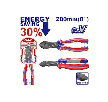 Emtop EPLRHD0821 Kleště štípací boční  heavy-duty 200 mm (úspora síly 30%)