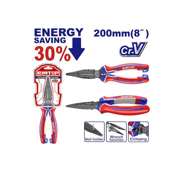 Emtop EPLRL0821 Kleště půlkulaté přímé 200 mm (úspora síly 30%)