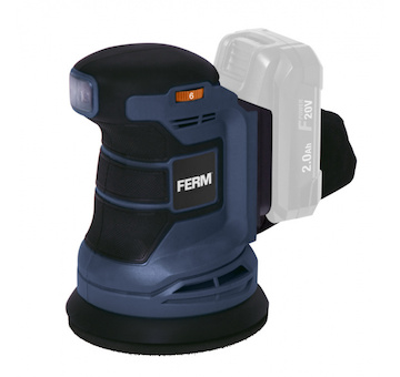 FERM ESM1013 ESM1013 - Aku excentrická bruska Li-Ion 20V, bez akumulátoru