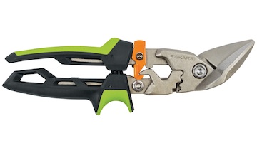 Fiskars 1027210 PowerGear převodové nůžky na plech, offsetové pravé