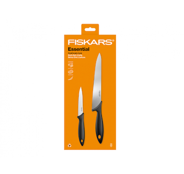 Fiskars 1065582 Essential sada kuchařská - nůž okrajovací, nůž kuchyňský