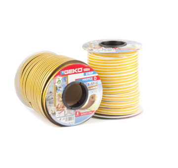 Geko G1000/41 Těsnění do oken samolepící EPDM guma P -profil 100m (2x50m) v cívce - hnědé