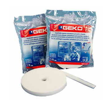 Geko G1100/04 Těsnění do oken samolepící molitan 15x6mm/ 4m - bílé