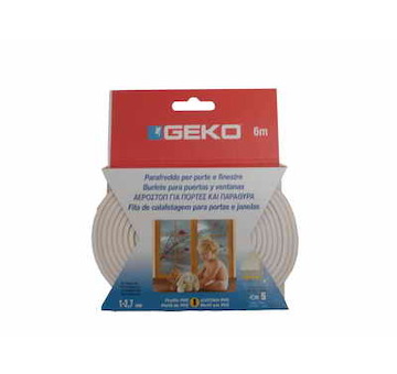 Geko G1200/2 Těsnění do oken samolepící PVC 9x3mm/ 6m - bílé