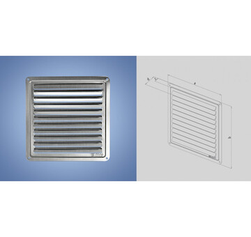 Haco 111709 Mřížka větrací krytka 100x100 nerez/0709
