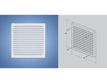 Haco Větrací mřížka se síťovinou - krytka 100x100 bílá 0307