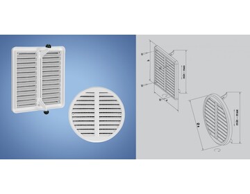 Haco Větrací mřížka se síťovinou - krytka stavitelná 75-125 bílá 0417
