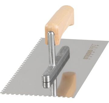 Hladítko Strend Pro Premium, HardWood, dřevěná rukojeť, 270x130 mm, e4 mm, 0,7 mm, nerez 2161289